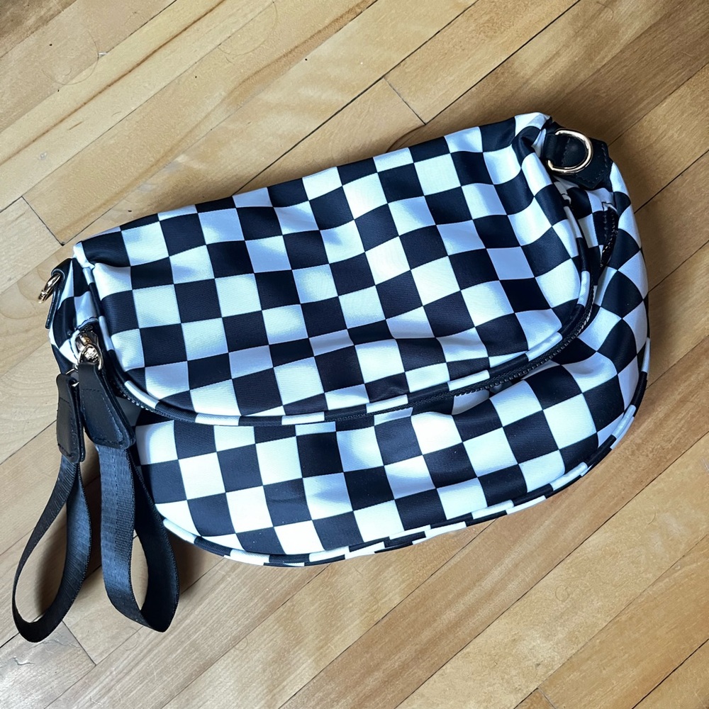 Checkered Black and White Women's Bag